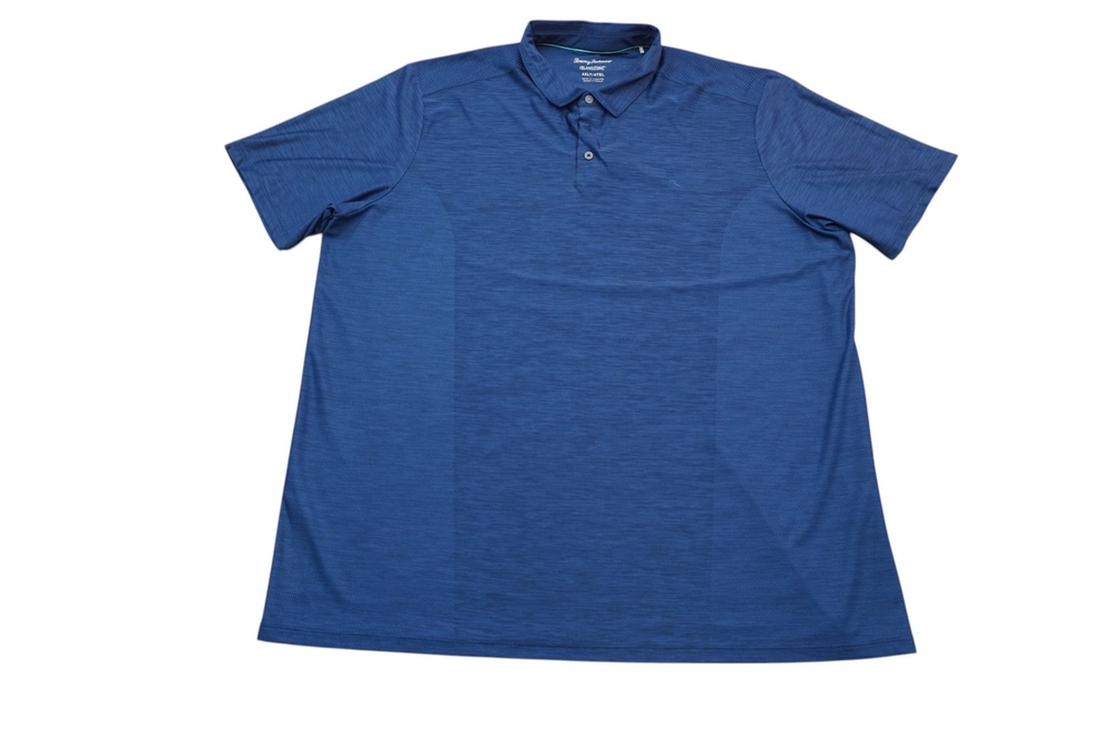 Tommy Bahama Polo Shirt Mens 4XLT Blue IslandZone Big & Tall Performance Knit